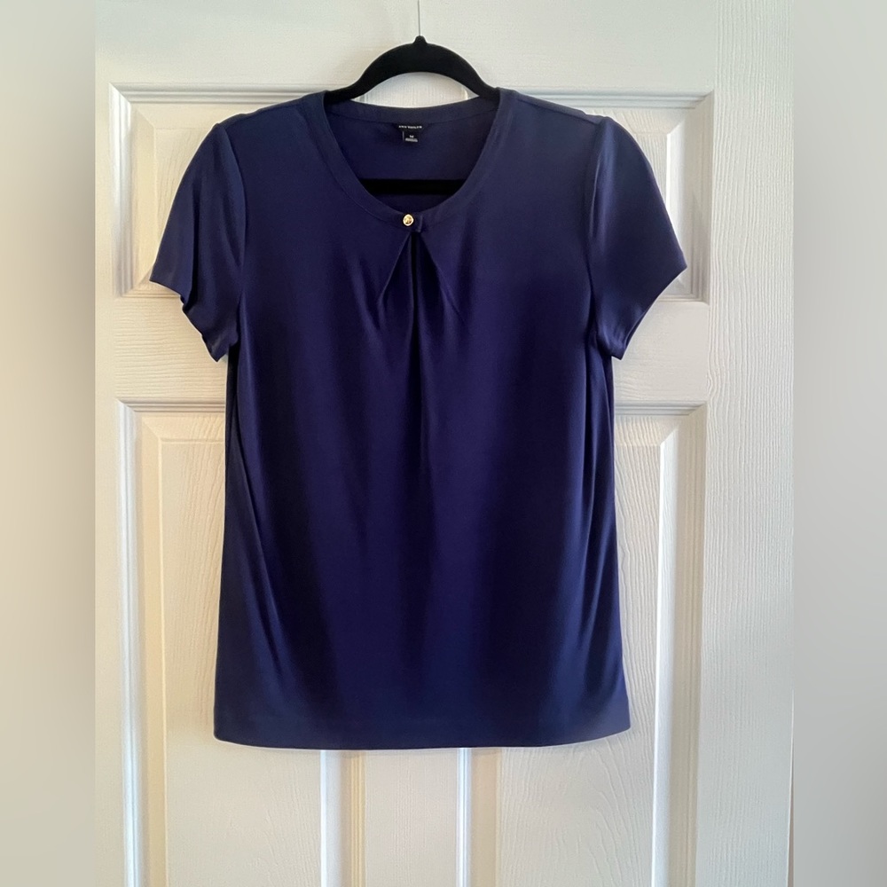 Ann Taylor Blouse Blue Sz. Med